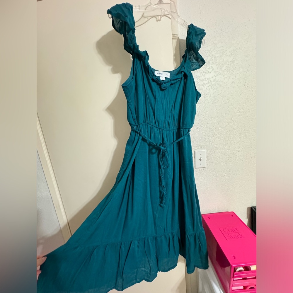Teal Ruffled Women's Dress